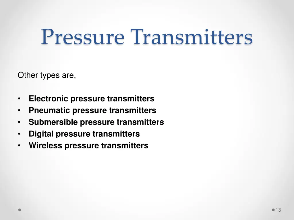 pressure transmitters 2