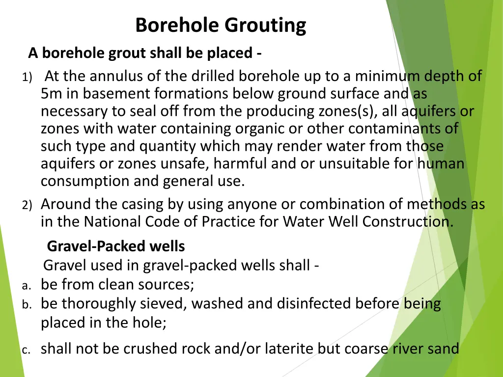 borehole grouting