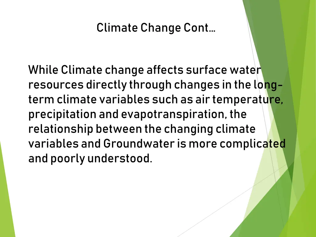 climate change cont