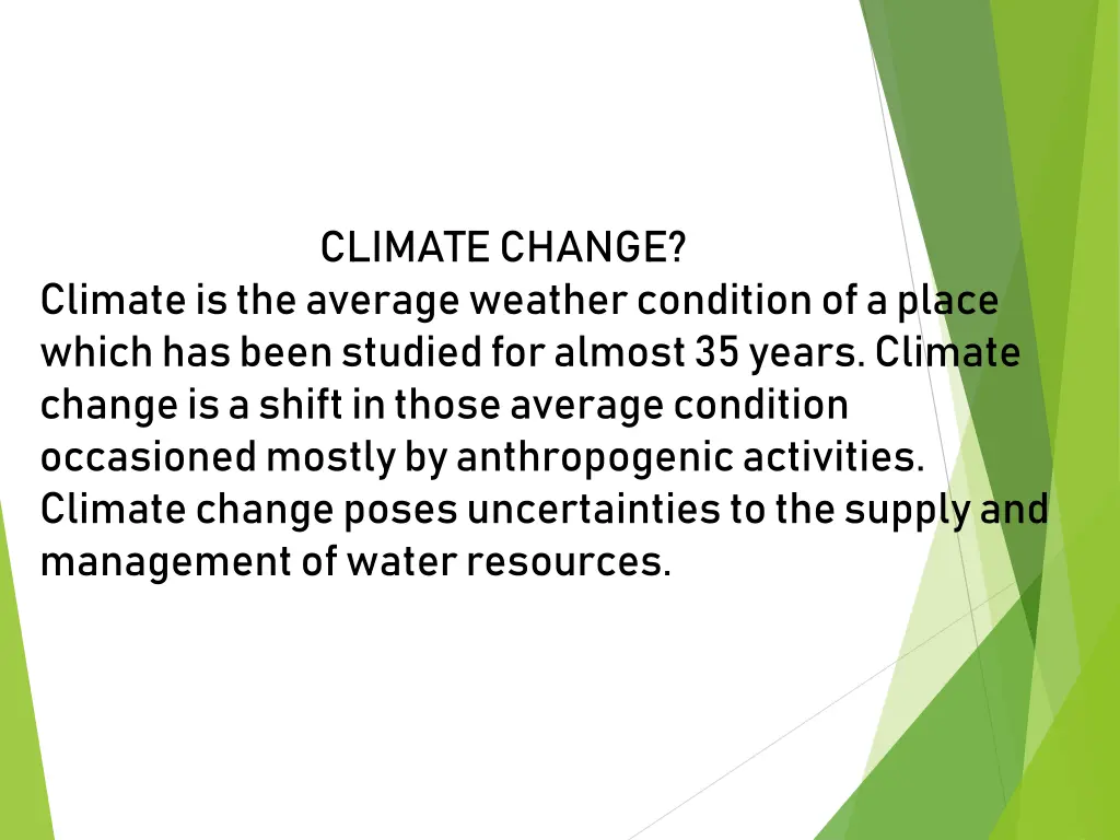 climate change