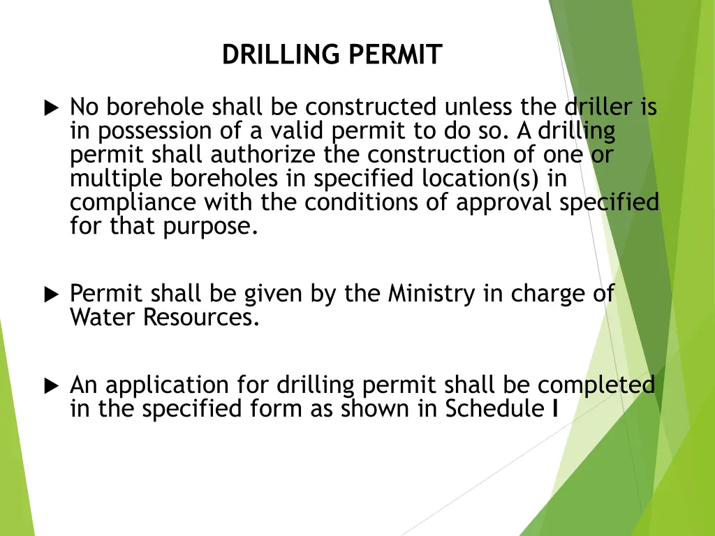 drilling permit