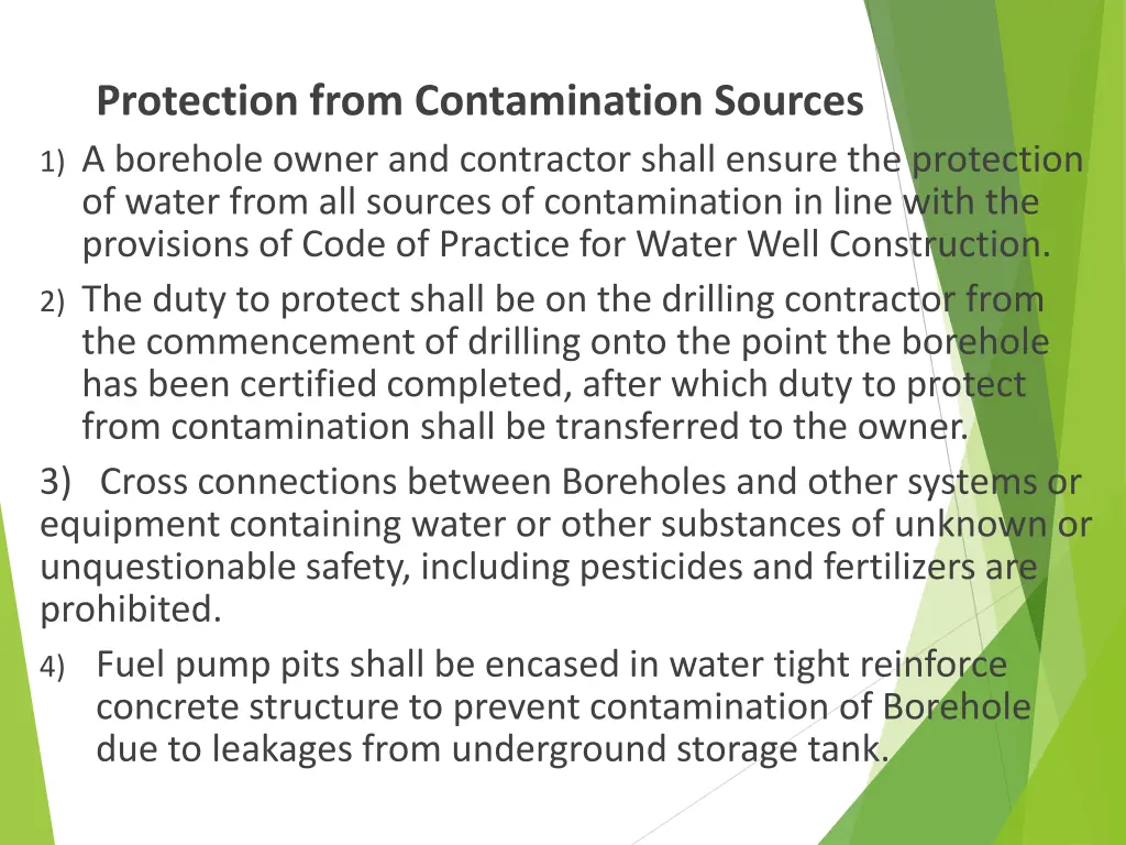 protection from contamination sources