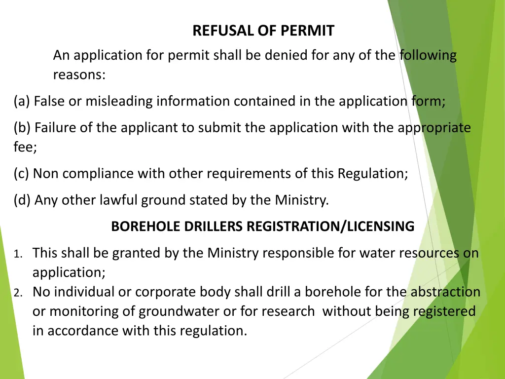 refusal of permit