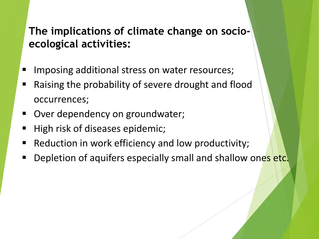 the implications of climate change on socio