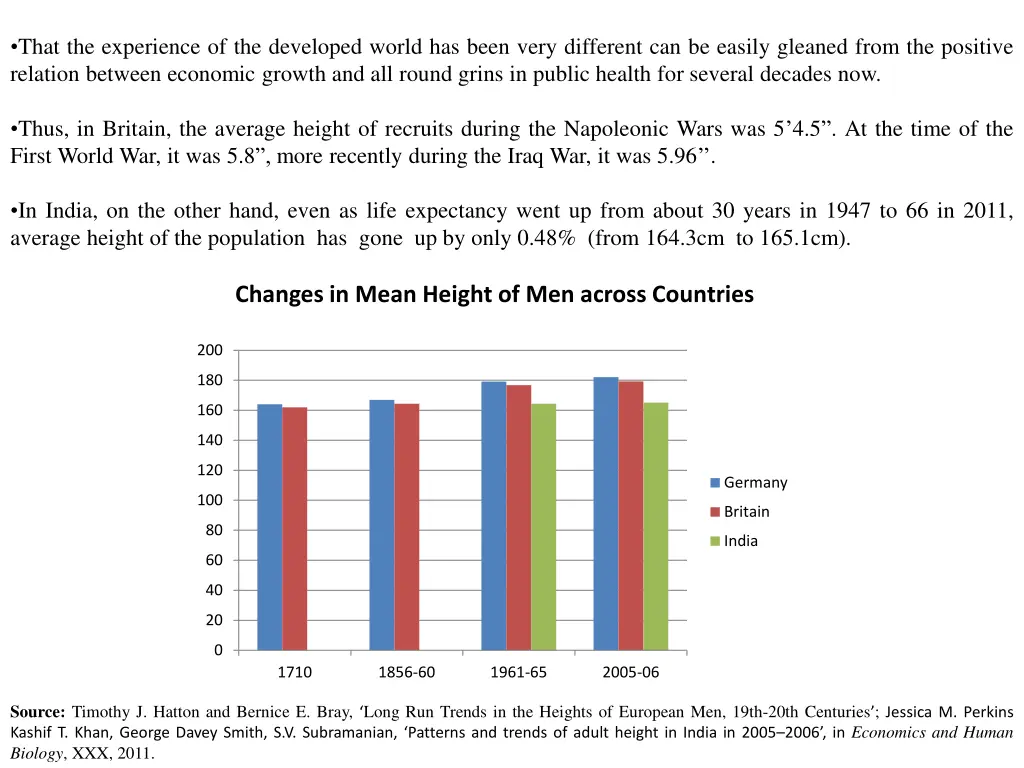 that the experience of the developed world