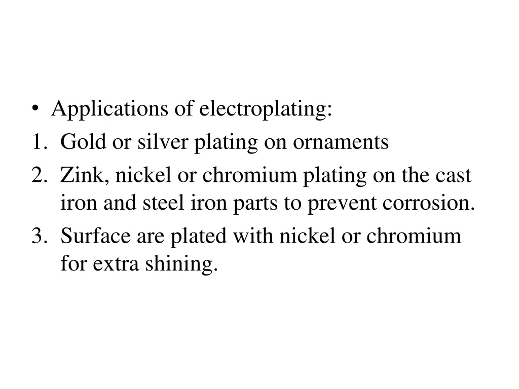 applications of electroplating 1 gold or silver