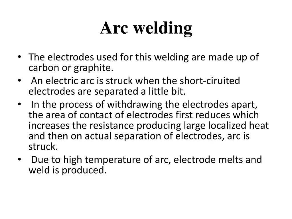 arc welding