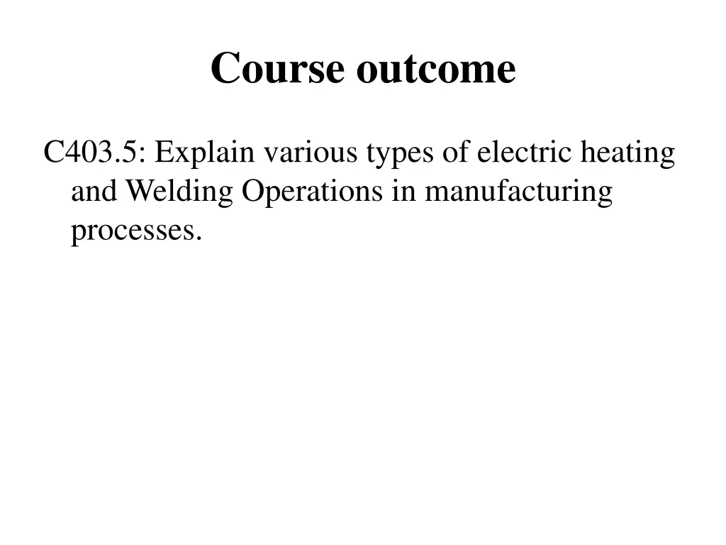 course outcome