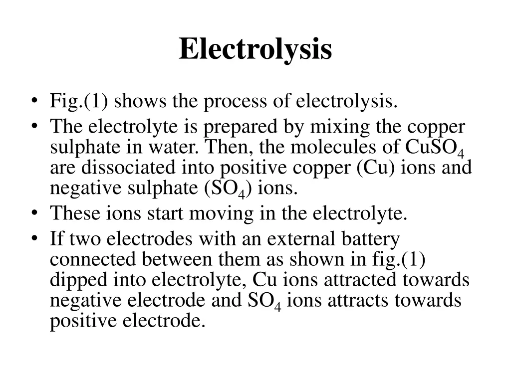 electrolysis