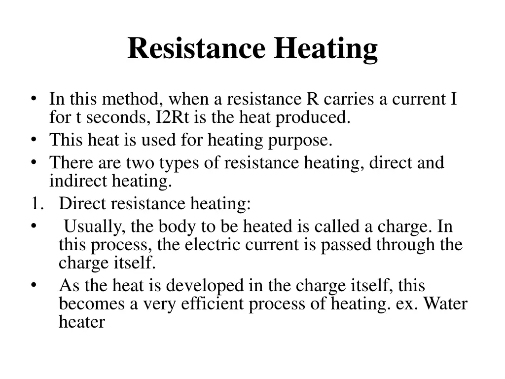 resistance heating