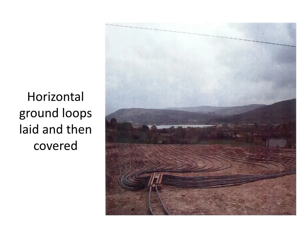 horizontal ground loops laid and then covered