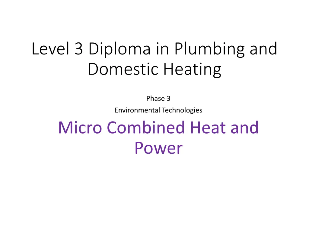 level 3 diploma in plumbing and domestic heating 1