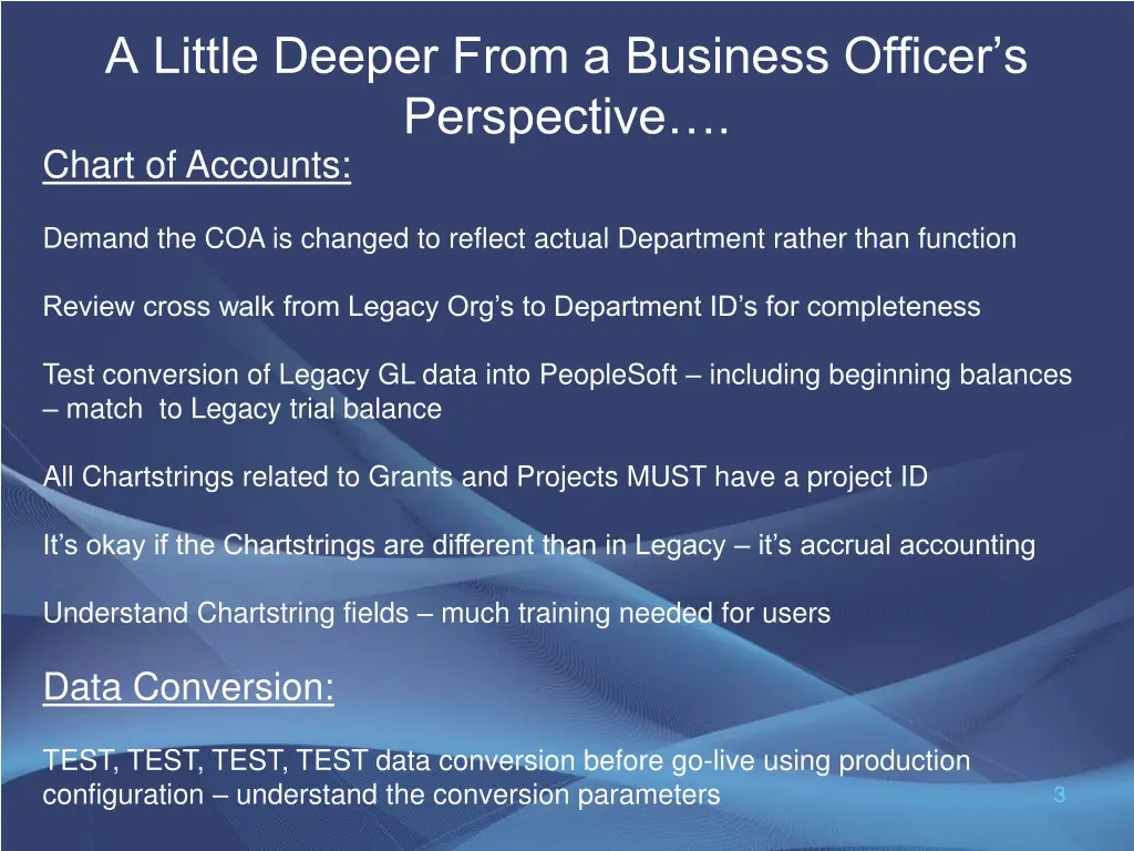 a little deeper from a business officer