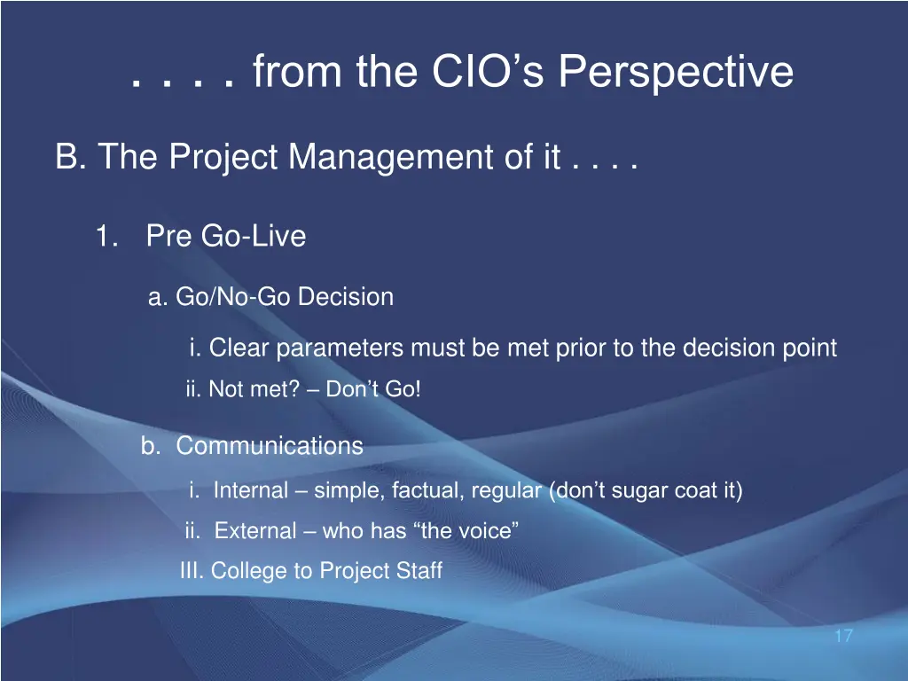 f rom the cio s perspective 6