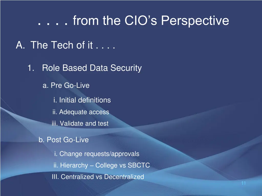 f rom the cio s perspective