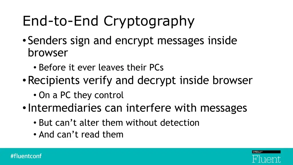 end to end cryptography senders sign and encrypt