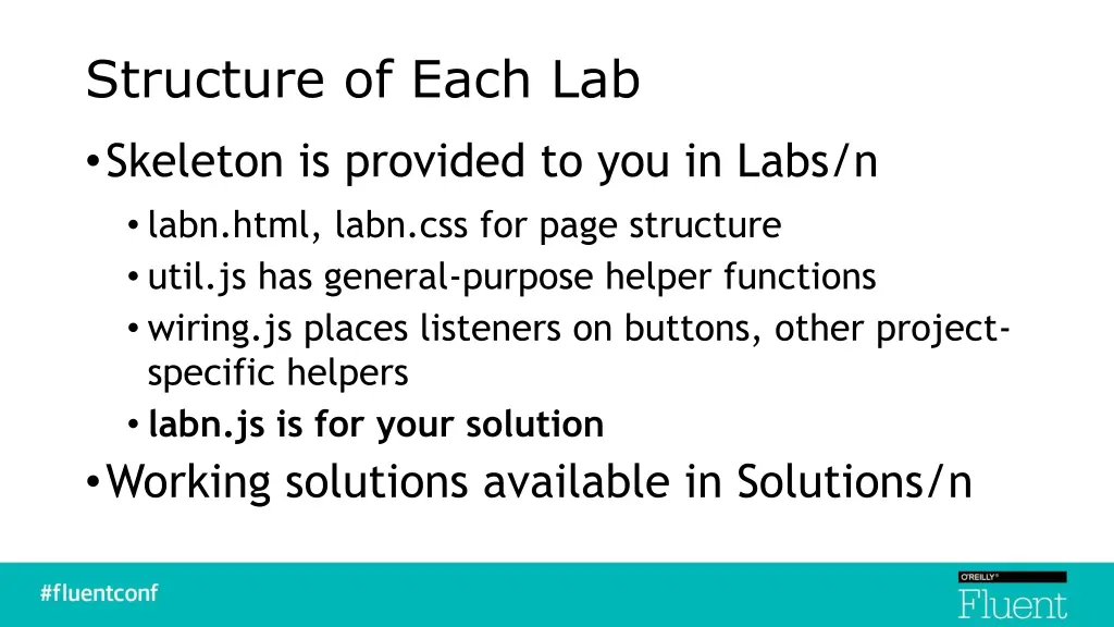 structure of each lab