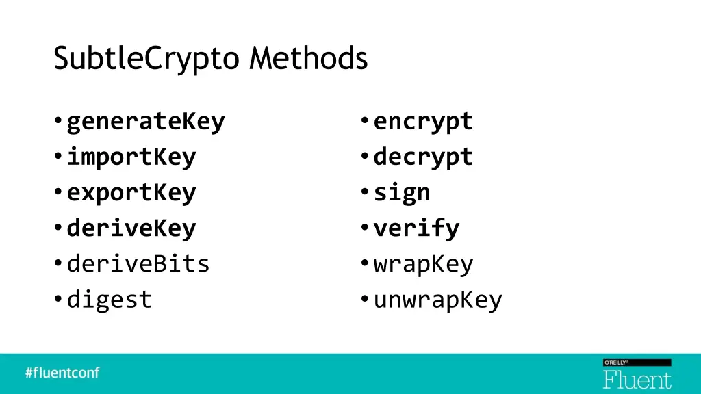 subtlecrypto methods