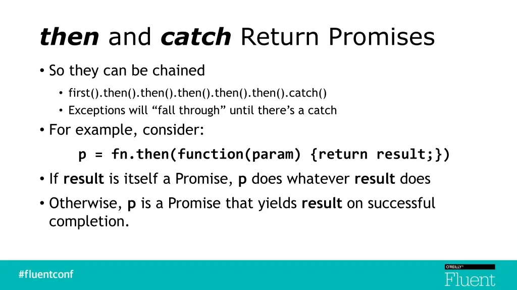 then and catch return promises