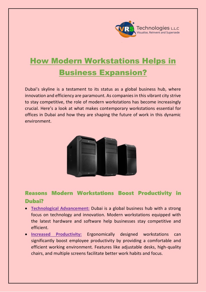 how modern workstations helps in business