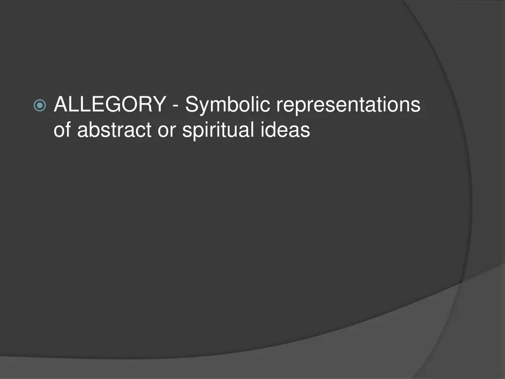 allegory symbolic representations of abstract