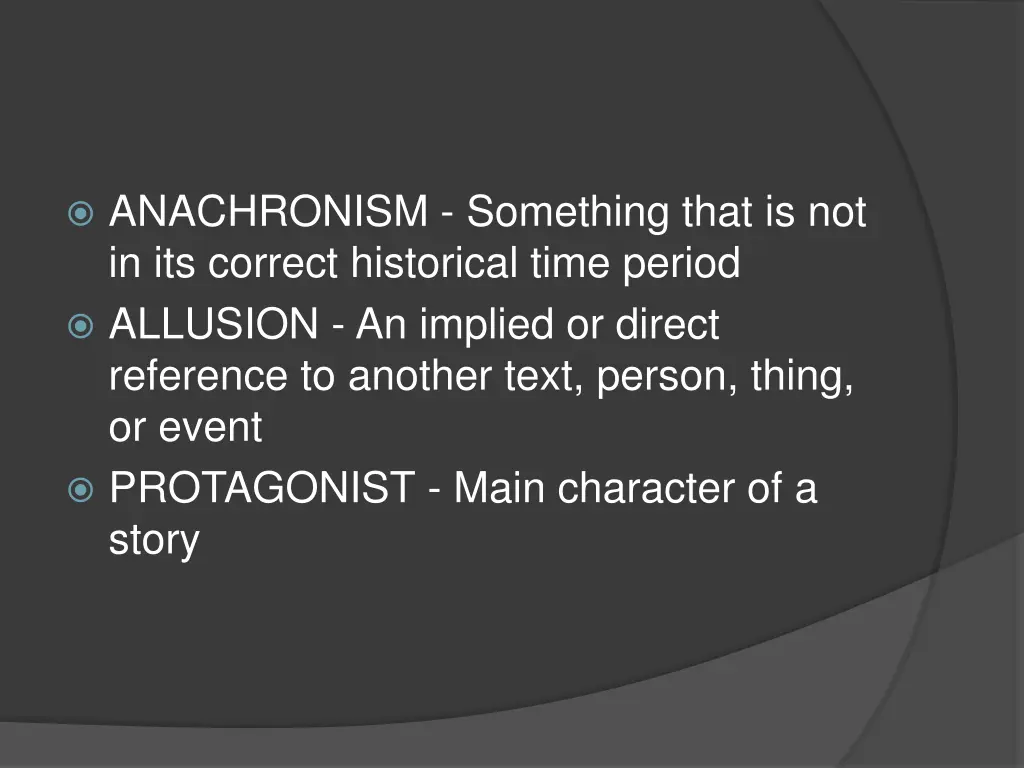 anachronism something that is not in its correct 2