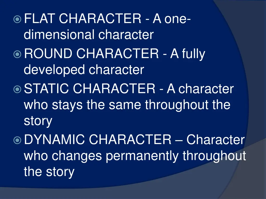 flat character a one dimensional character round 2