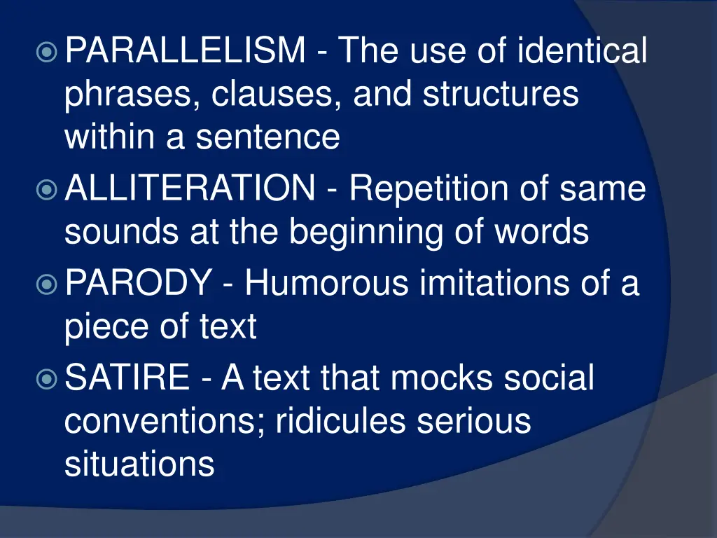 parallelism the use of identical phrases clauses 3