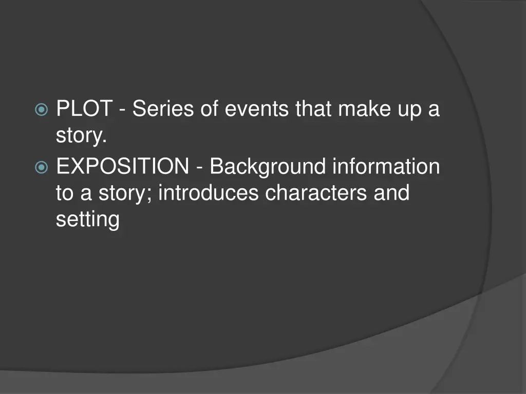 plot series of events that make up a story 1