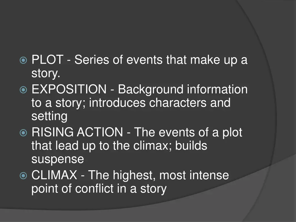 plot series of events that make up a story 3