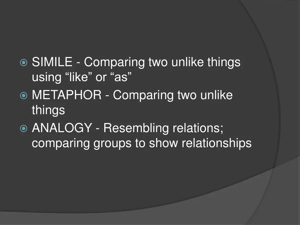 simile comparing two unlike things using like 2