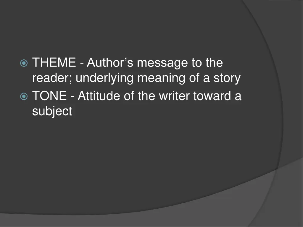 theme author s message to the reader underlying 1