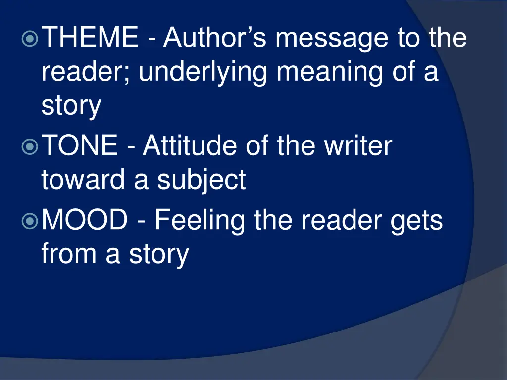 theme author s message to the reader underlying 2