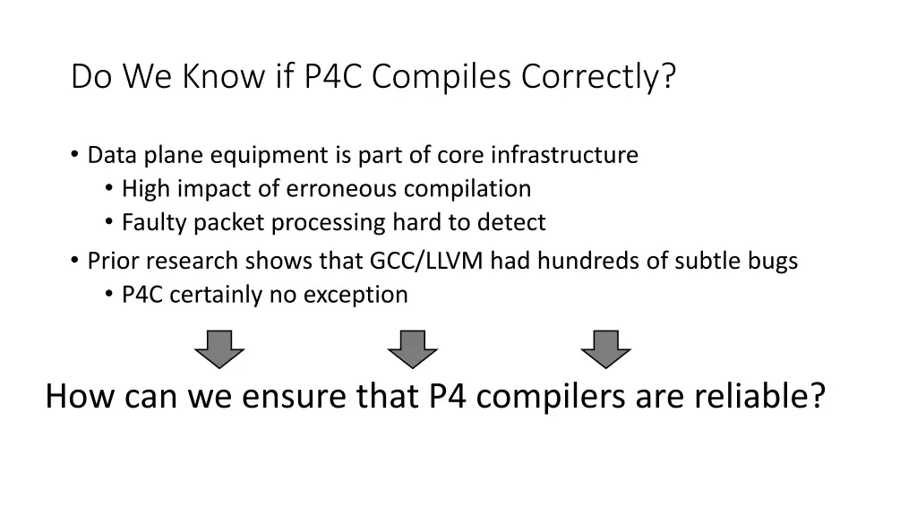 do we know if p4c compiles correctly