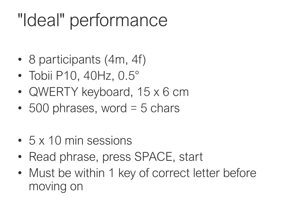 ideal performance