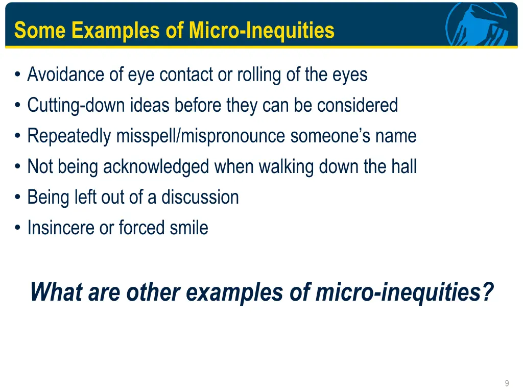 some examples of micro inequities