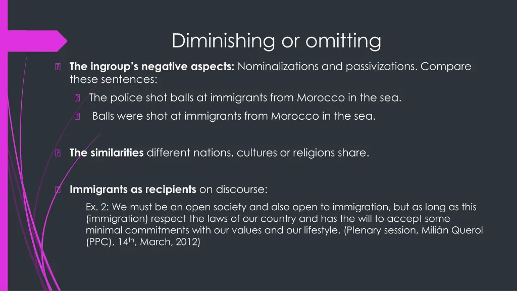 diminishing or omitting