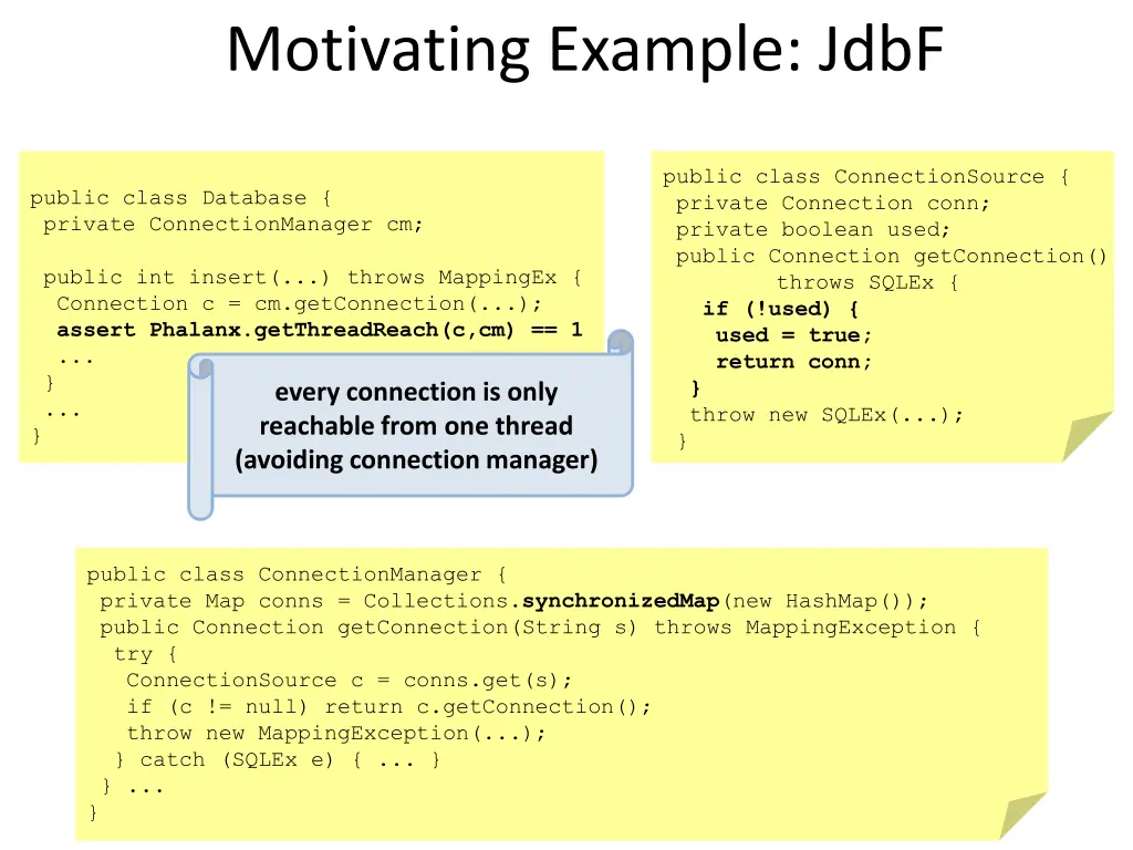 motivating example jdbf 1