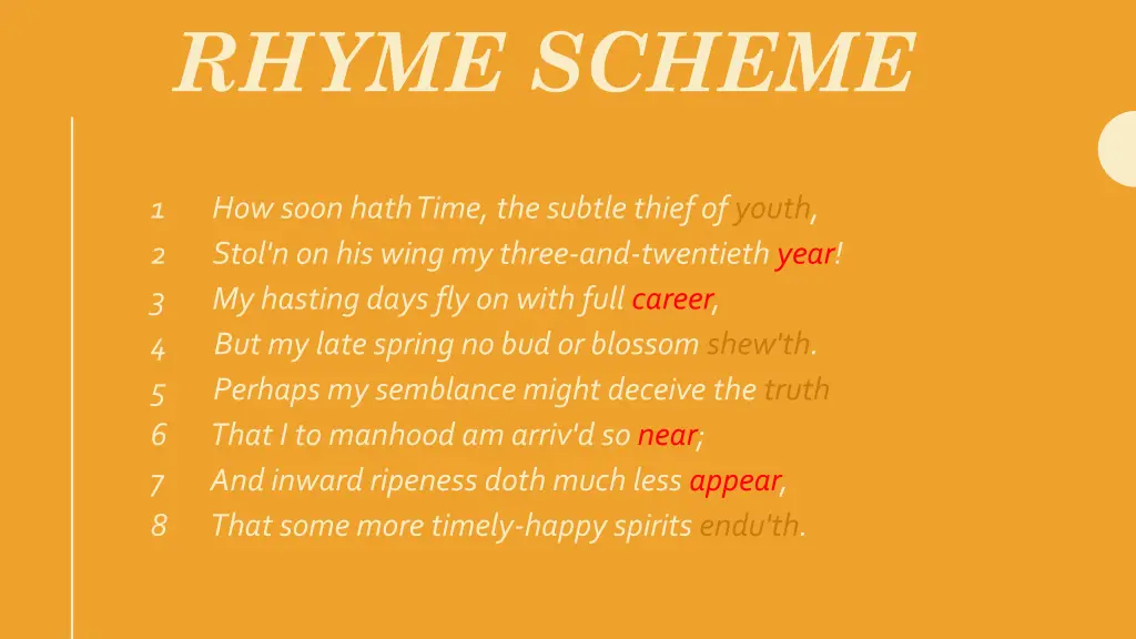 rhyme scheme