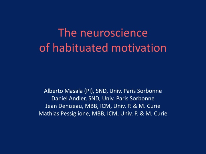 the neuroscience of habituated motivation