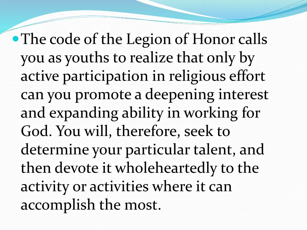 the code of the legion of honorcalls