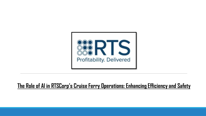 the role of ai in rtscorp s cruise ferry