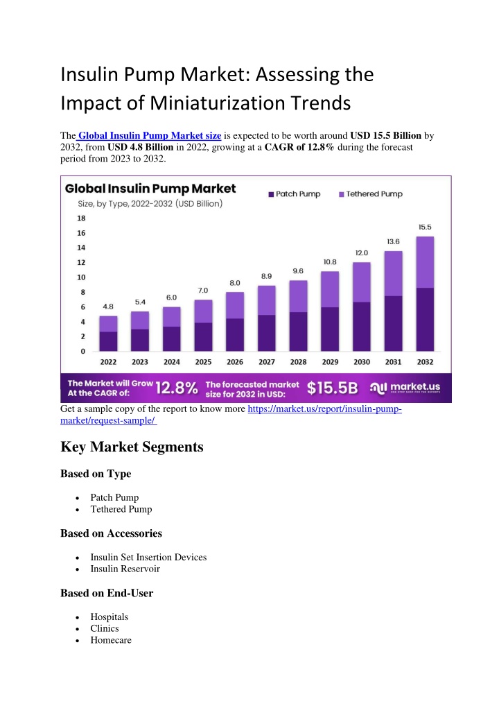 insulin pump market assessing the impact