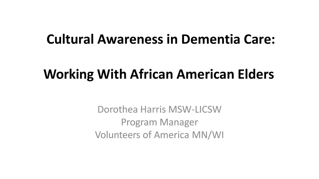 cultural awareness in dementia care