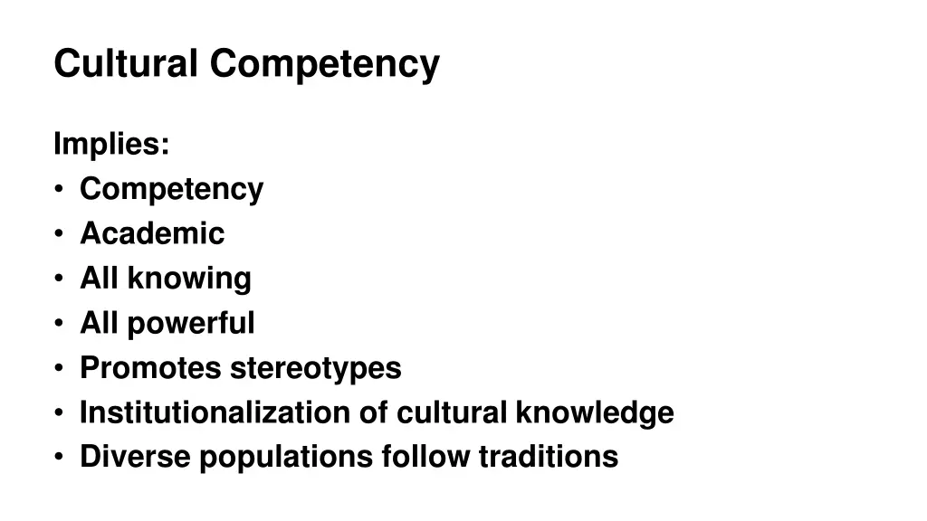 cultural competency