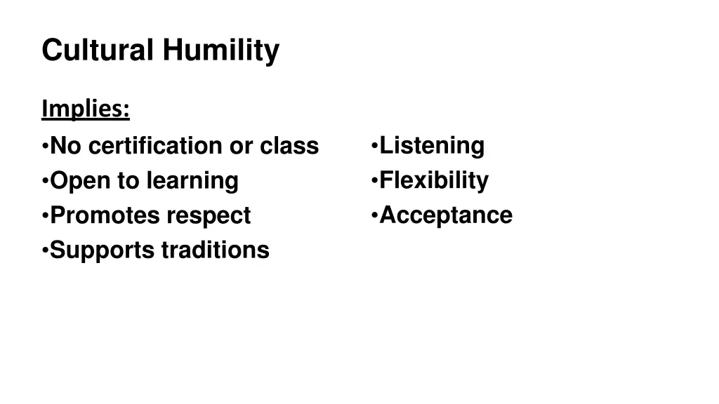 cultural humility