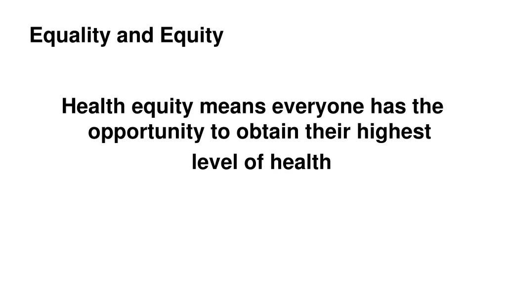 equality and equity 1