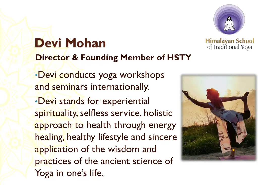 devi mohan director founding member of hsty 1