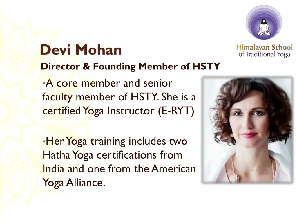 devi mohan director founding member of hsty