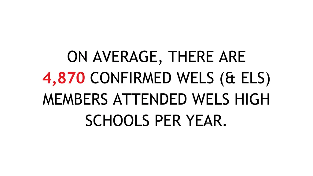 on average there are 4 870 confirmed wels